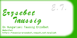 erzsebet taussig business card